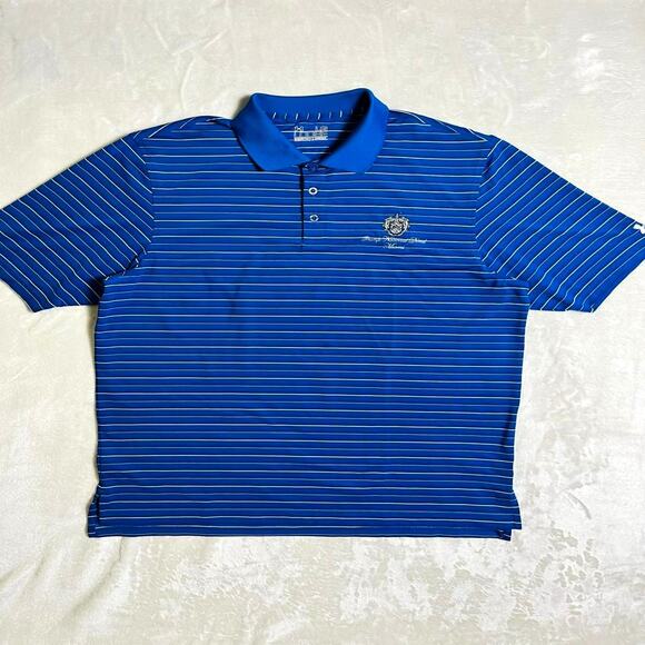 Trump National Golf Polo Under Armour Heat Gear Men's L Turquoise Doral Miami FL - Picture 1 of 9